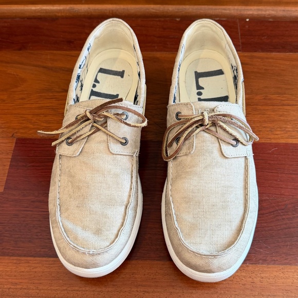 L.L. Bean Men's Unwashed Canvas Boat shoes, sneakers, Size 11 - Picture 2 of 11